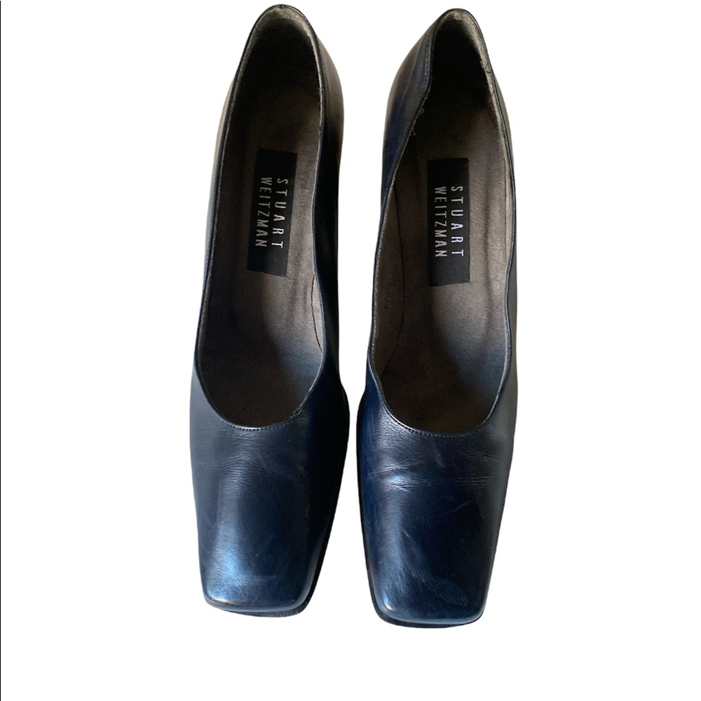 Stuart Weitzman Block Heel Square Toe Pumps - image 3